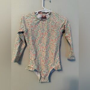 Minnow Floral Long Sleeve Swimsuit